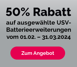 Rabattaktion im USVShop24 für Batterieerweiterungen